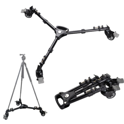 YUNTENG 901 Aluminium Alloy Camera Tripod Foot Wheel Tripod Pulley Base, Load 30KG, 901