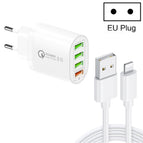 EU Plug + 8 Pin Cable / White