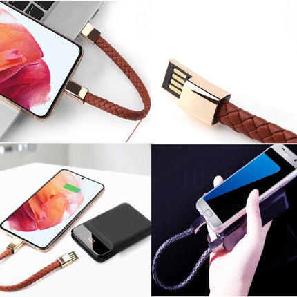 XJ-72 20cm USB to USB-C / Type-C Bracelet Charging Data Cable, Type-C, 20cm Type-C