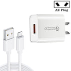 AU Plug + 8 Pin Cable / White