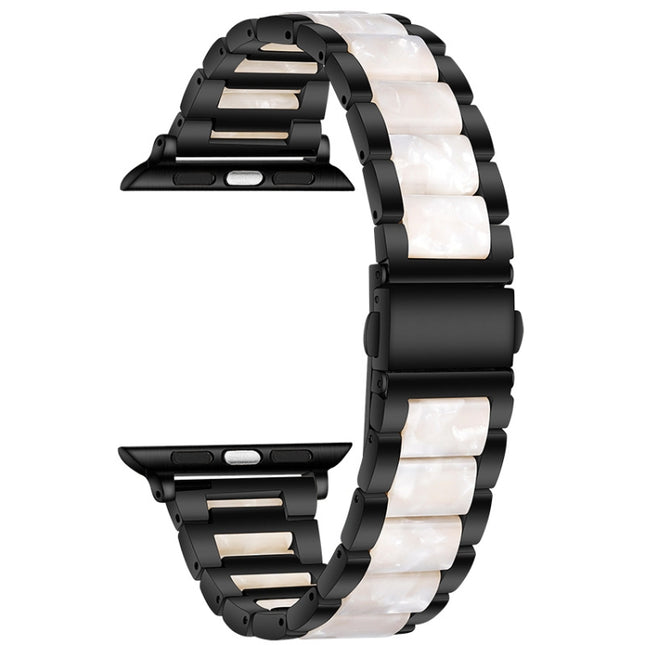 Metal + Resin Watchband For Apple Watch Series, 7 41mm / 6&SE&5&4 40mm / 3&2&1 38mm