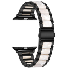 Metal + Resin Watchband For Apple Watch Series, 7 41mm / 6&SE&5&4 40mm / 3&2&1 38mm, 7 45mm / 6&SE&5&4 44mm / 3&2&1 42mm