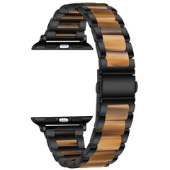 Metal + Resin Watchband For Apple Watch Series, 7 41mm / 6&SE&5&4 40mm / 3&2&1 38mm, 7 45mm / 6&SE&5&4 44mm / 3&2&1 42mm