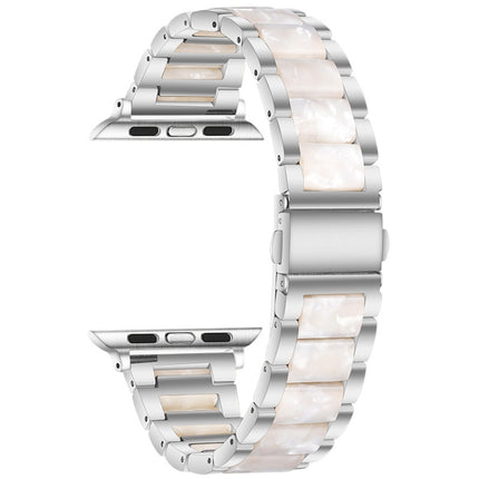 Metal + Resin Watchband For Apple Watch Series, 7 41mm / 6&SE&5&4 40mm / 3&2&1 38mm