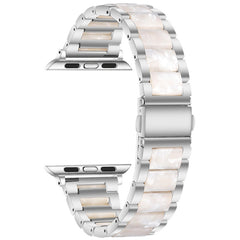 Metal + Resin Watchband For Apple Watch Series, 7 41mm / 6&SE&5&4 40mm / 3&2&1 38mm, 7 45mm / 6&SE&5&4 44mm / 3&2&1 42mm