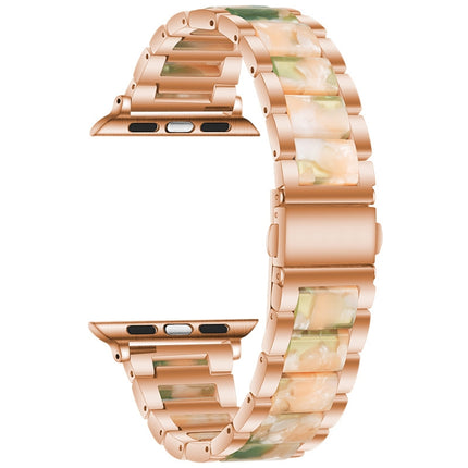 Metal + Resin Watchband For Apple Watch Series, 7 41mm / 6&SE&5&4 40mm / 3&2&1 38mm