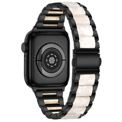 Metal + Resin Watchband For Apple Watch Series, 7 45mm / 6&SE&5&4 44mm / 3&2&1 42mm