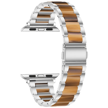Metal + Resin Watchband For Apple Watch Series, 7 45mm / 6&SE&5&4 44mm / 3&2&1 42mm
