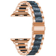 Metal + Resin Watchband For Apple Watch Series, 7 41mm / 6&SE&5&4 40mm / 3&2&1 38mm, 7 45mm / 6&SE&5&4 44mm / 3&2&1 42mm