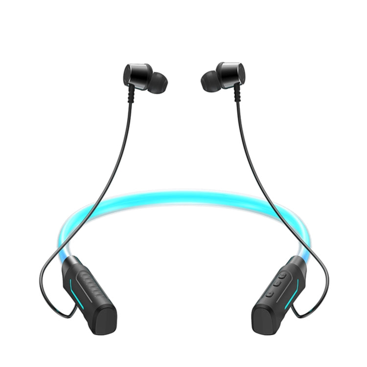 JG4 Flashing LED Neck-mounted Stereo Bluetooth Wireless Earphone