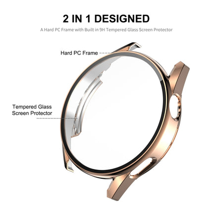 ENKAY Full Coverage PC Frame + Tempered Glass Protector Composite Case