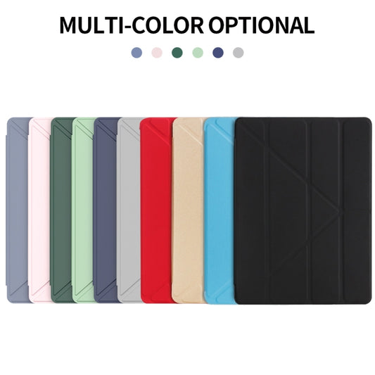 Multi-folding TPU Back Flip Leather Smart Tablet Case for iPad Pro 12.9 inch 2015 / 2017