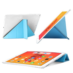 Multi-folding TPU Back Flip Leather Smart Tablet Case for iPad Pro 12.9 inch 2015 / 2017