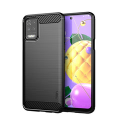 MOFI Gentleness Brushed Carbon Fiber Soft TPU Case, For LG K22 / K22 Plus, For LG K42, For LG K52 / K62 / K62+ / Q52 / Q62, For LG K92, For Google Pixel 6A, For Motorola Moto G51  5G