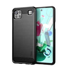 MOFI Gentleness Brushed Carbon Fiber Soft TPU Case, For LG K22 / K22 Plus, For LG K42, For LG K52 / K62 / K62+ / Q52 / Q62, For LG K92, For Google Pixel 6A, For Motorola Moto G51  5G