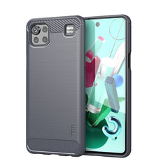 MOFI Gentleness Brushed Carbon Fiber Soft TPU Case, For LG K22 / K22 Plus, For LG K42, For LG K52 / K62 / K62+ / Q52 / Q62, For LG K92, For Google Pixel 6A, For Motorola Moto G51  5G
