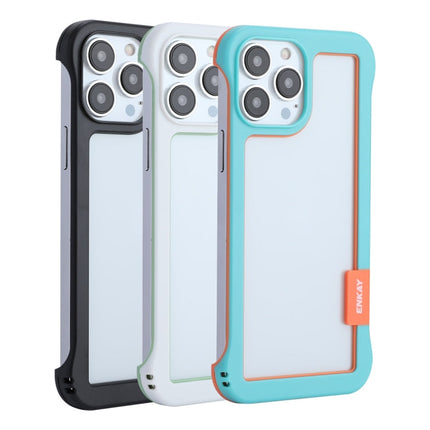 ENKAY Frameless Hollow PC Case + Glass Film for iPhone 13 Pro Max, For iPhone 13 Pro Max