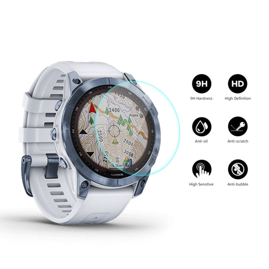 For Garmin Fenix 7 ENKAY 0.2mm 9H Tempered Glass Screen Protector Watch Film, 1 PC, 2 PCS, 5 PCS, 10 PCS