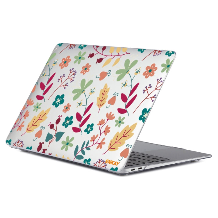 ENKAY Flower Series Pattern Laotop Protective Crystal Case For MacBook Air 13.3 inch A1932 / A2179 / A2337, For MacBook Air 13.3 inch A1932 / A2179 / A2337