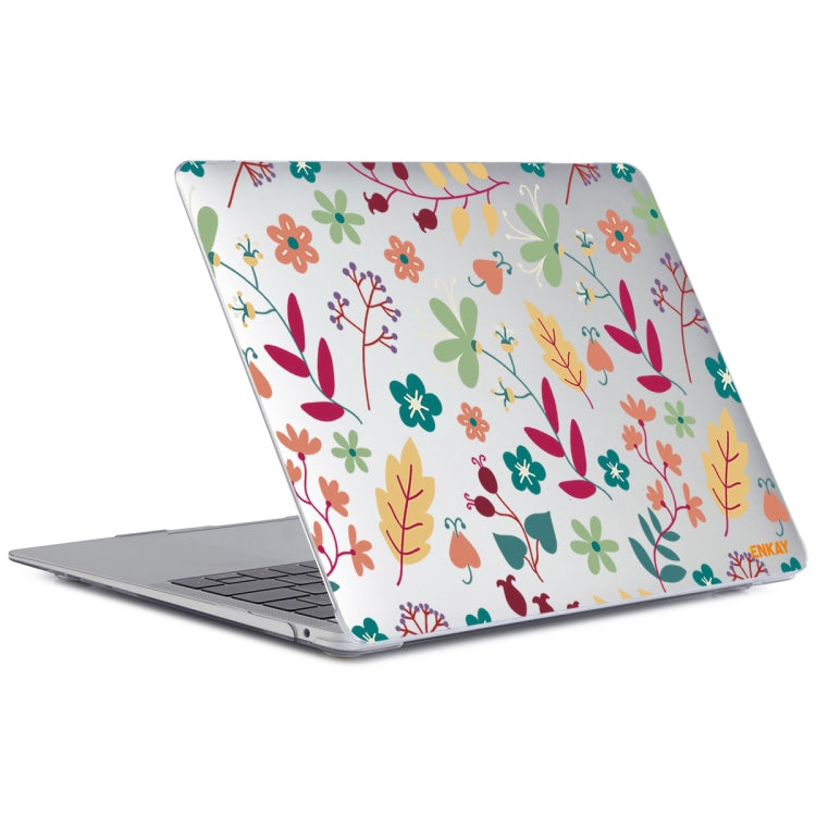 ENKAY Flower Series Pattern Laotop Protective Crystal Case For MacBook Air 13.3 inch A1932 / A2179 / A2337, For MacBook Air 13.3 inch A1932 / A2179 / A2337