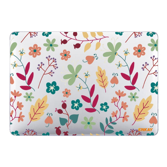 ENKAY Flower Series Pattern Laotop Protective Crystal Case For MacBook Air 13.3 inch A1932 / A2179 / A2337, For MacBook Air 13.3 inch A1932 / A2179 / A2337