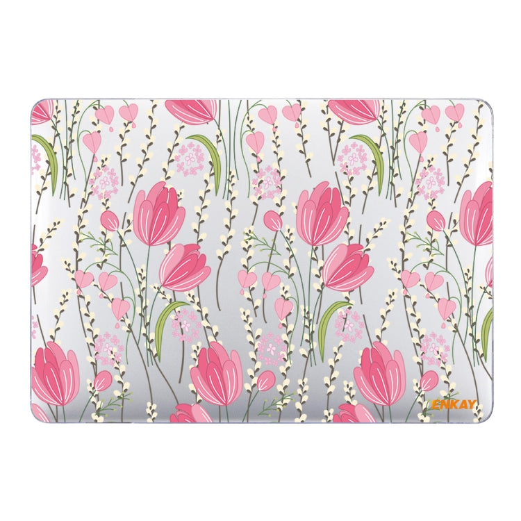 ENKAY Flower Series Pattern Laotop Protective Crystal Case For MacBook Air 13.3 inch A1932 / A2179 / A2337, For MacBook Air 13.3 inch A1932 / A2179 / A2337