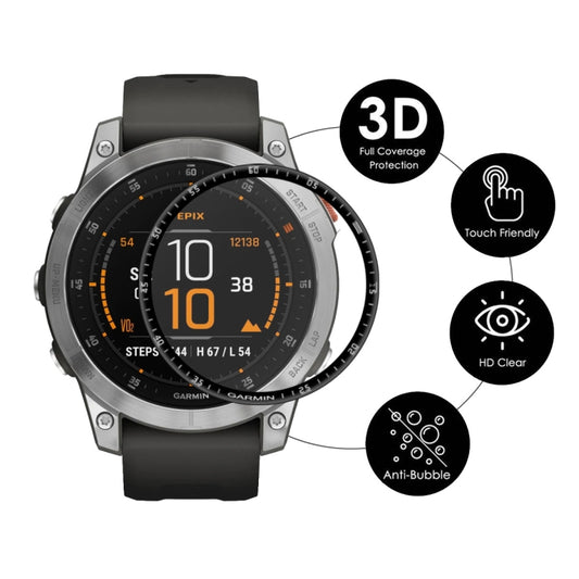 ENKAY 3D Full Coverage Soft PC Edge + PMMA HD Screen Protector Film For Garmin Epix, 1 PC, 2 PCS, 5 PCS, 10 PCS