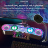 Newrixing NR555 Desktop Colorful LED Gaming Bluetooth Speaker Support TF & FM