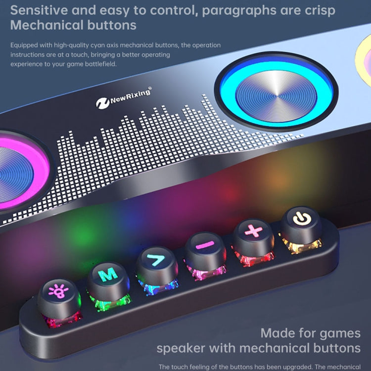 Newrixing NR555 Desktop Colorful LED Gaming Bluetooth Speaker Support TF & FM