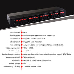 100W 1 In 8 Out Power Amplifier Box Distribute Switcher Loudspeaker