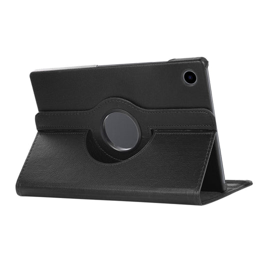 For Samsung Galaxy Tab A8 10.5 2021 X200/X205 ENKAY 360 Degree Rotation Litchi Leather Smart Case