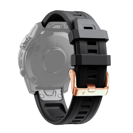 20mm Rose Gold Buckle Silicone Strap, For Garmin Fenix 7S, For Garmin Fenix 6S