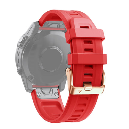 20mm Rose Gold Buckle Silicone Strap, For Garmin Fenix 6S Pro, For Garmin Fenix 5S
