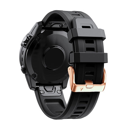 20mm Rose Gold Buckle Silicone Strap, For Garmin Fenix 5S Plus