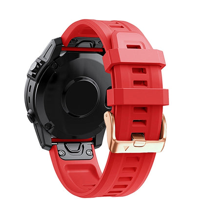 20mm Rose Gold Buckle Silicone Strap, For Garmin Fenix 5S Plus