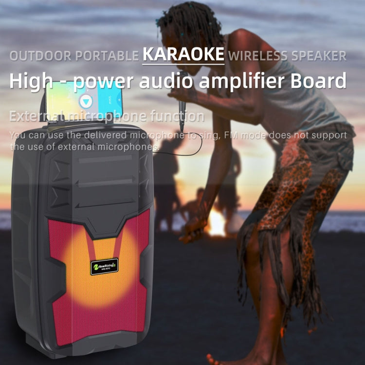 NewRixing NRG401C Outdoor Portable Karaoke Wireless Speaker High-Power Audio Amplifier, With Mic, No Mic