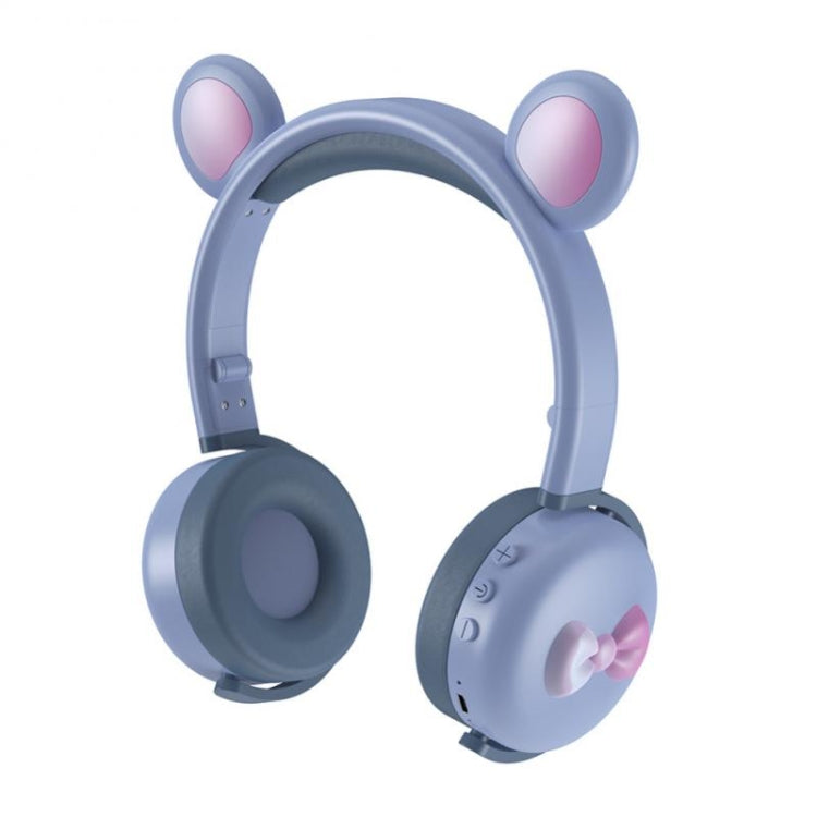 AEC BK7 Cute Bear Children Wireless Bluetooth Headset with LED Light