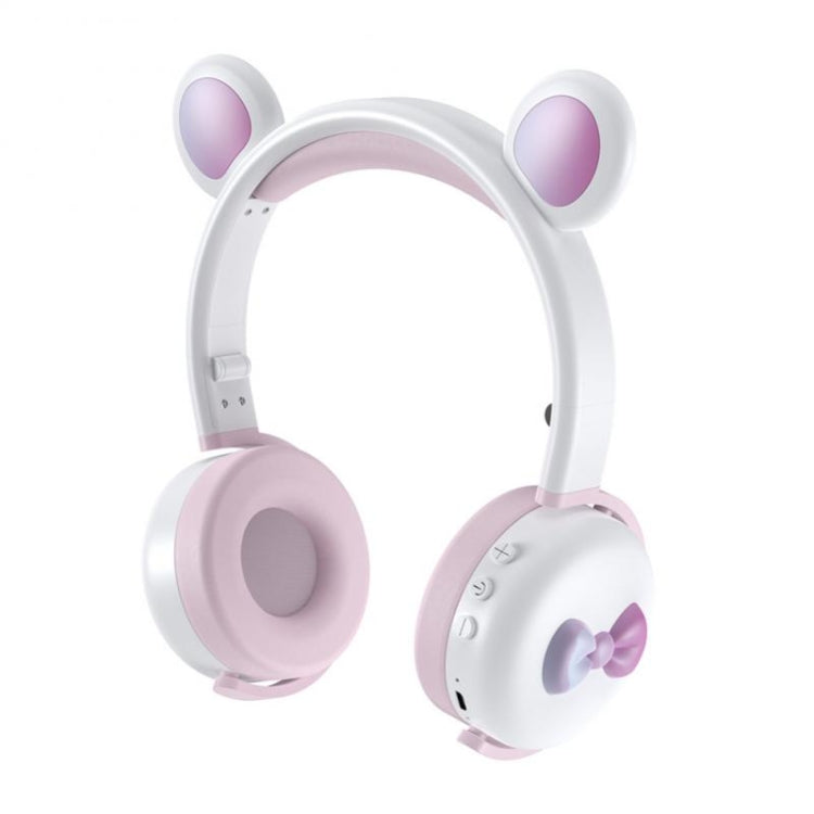 AEC BK7 Cute Bear Children Wireless Bluetooth Headset with LED Light