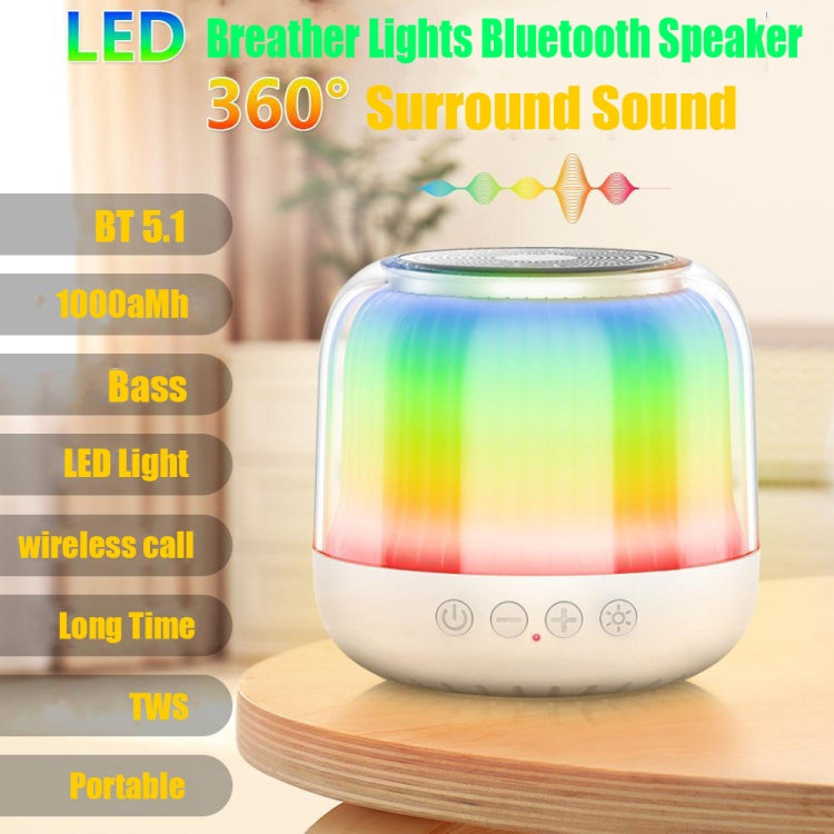 JY12 Full-screen RGB LED Breather Light Wireless Bluetooth Speaker