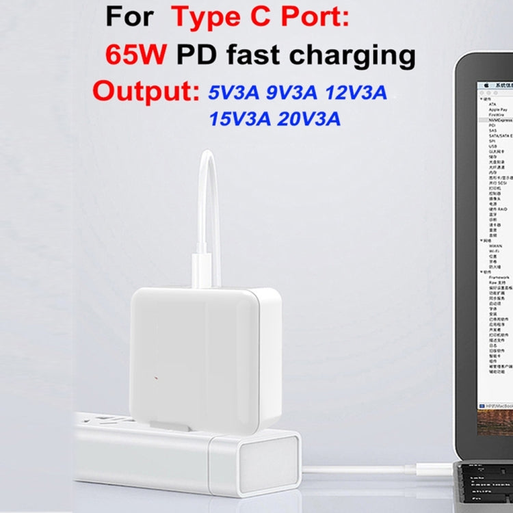 PD-65W USB-C / Type-C + QC3. 0 USB Laptop Charging Adapter, AU Plug / US Plug / EU Plug / UK Plug, AU Plug / US Plug / EU Plug / UK Plug