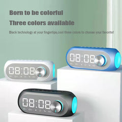 AEC S8 Alarm Clock Bluetooth Speakers with LED Light Support TF / FM, S8