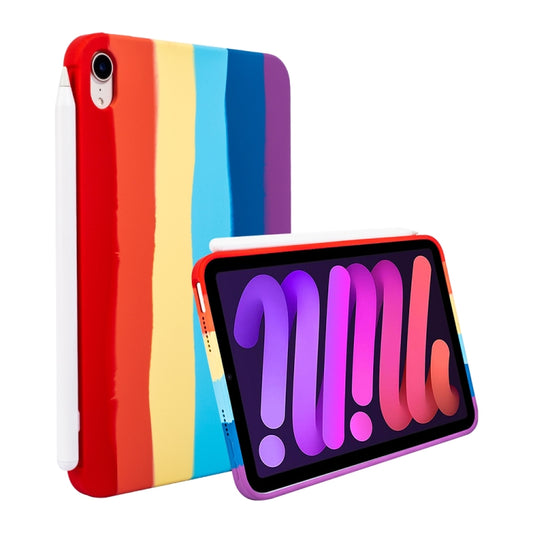 Liquid Silicone Magnetic Pen Function Tablet Case for iPad mini 6 / mini 2024, For iPad mini 6 / mini 2024