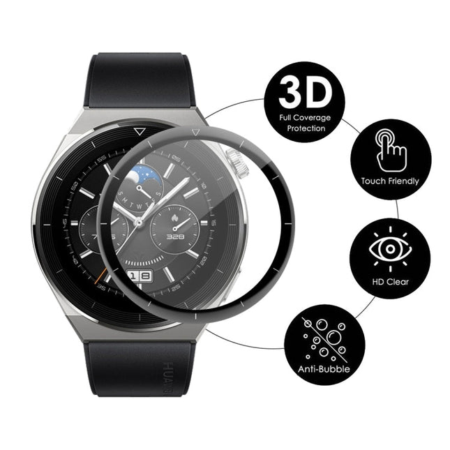 For Huawei Watch GT 3 Pro 46mm ENKAY 3D Full Coverage Soft PC Edge + PMMA HD Screen Watch Film, For Huawei Watch GT 3 Pro 46mm (1 PC), For Huawei Watch GT 3 Pro 46mm (2 PCS), For Huawei Watch GT 3 Pro 46mm (5 PCS), For Huawei Watch GT 3 Pro 46mm (10 PCS)