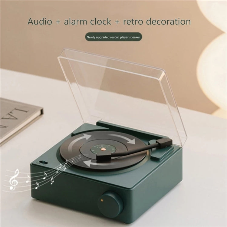 Duosi X11 Vinyl Atomic Retro Bluetooth Speaker Desktop Creative Alarm Clock