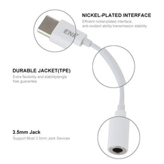 ENKAY USB-C / Type-C to 3.5mm Aux Adapter Digital Decoding Audio Cable