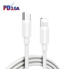 SDC-40W Dual PD USB-C / Type-C Ports Charger with Type-C to 8 Pin Data Cable, UK Plug, UK Plug + 1m 8 Pin Cable, UK Plug + 1.5m 8 Pin Cable, UK Plug + 2m 8 Pin Cable