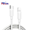 SDC-40W Dual PD USB-C / Type-C Ports Charger with Type-C to 8 Pin Data Cable, UK Plug, UK Plug + 1m 8 Pin Cable, UK Plug + 1.5m 8 Pin Cable, UK Plug + 2m 8 Pin Cable