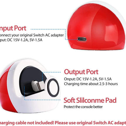 For Nintendo Switch and Switch Lite NS Nintendo Game Console Mini Portable Charging Dock Stand, Charging Dock Stand