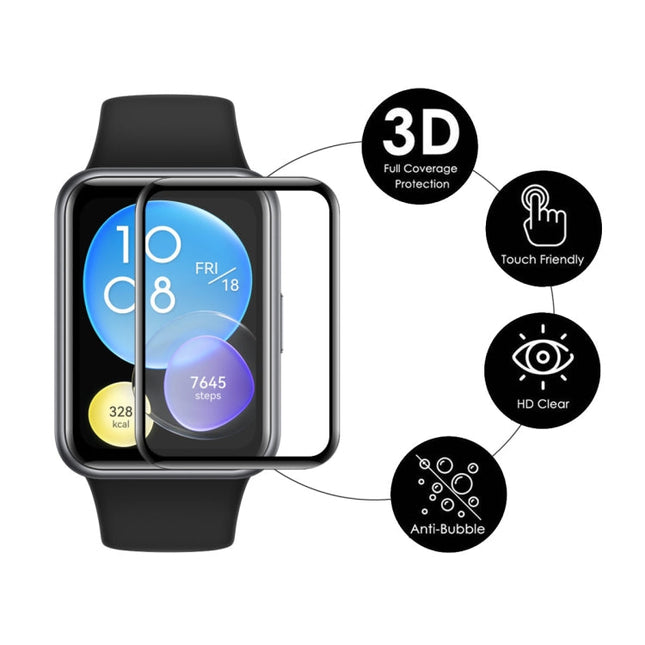 For Huawei Watch Fit 2 ENKAY Hat-Prince 3D Full Coverage Soft PC Edge + PMMA HD Screen Protector Film, 1 PC, 2 PCS, 5 PCS, 10 PCS