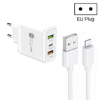 EU Plug + USB to 8 Pin Cable / White